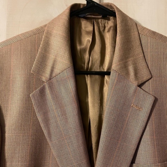 Brooks Brothers 346 tan brown men's blazer silk and wool blend size 41R